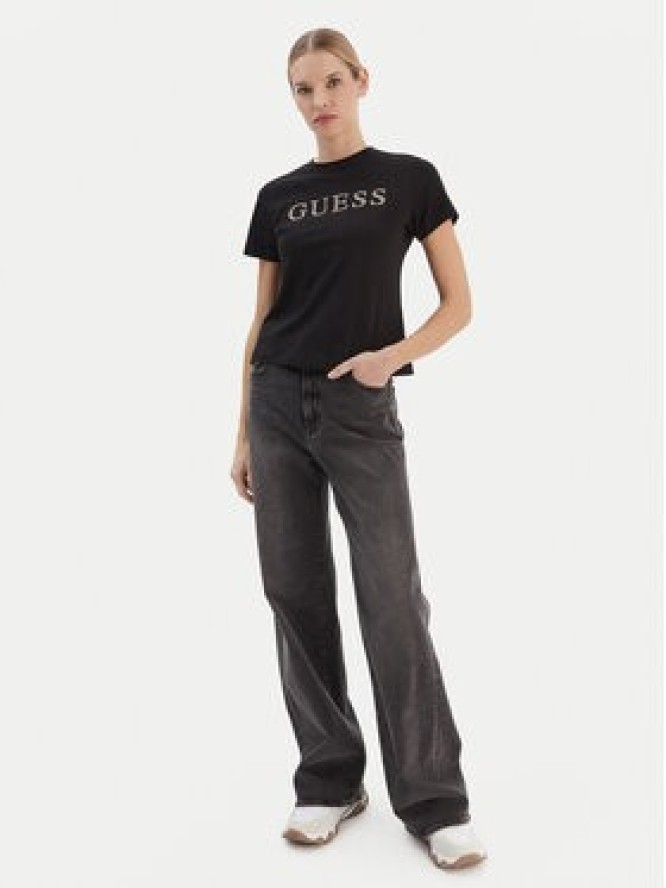 Guess T-Shirt V6RI20 J1314 Czarny Regular Fit