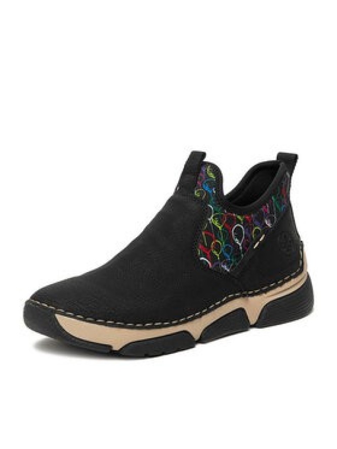 Rieker Półbuty 45957-00 Czarny