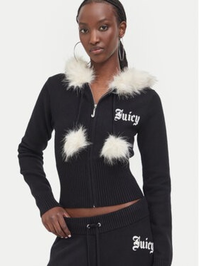 Juicy Couture Kardigan JCWAS226309 Czarny Regular Fit