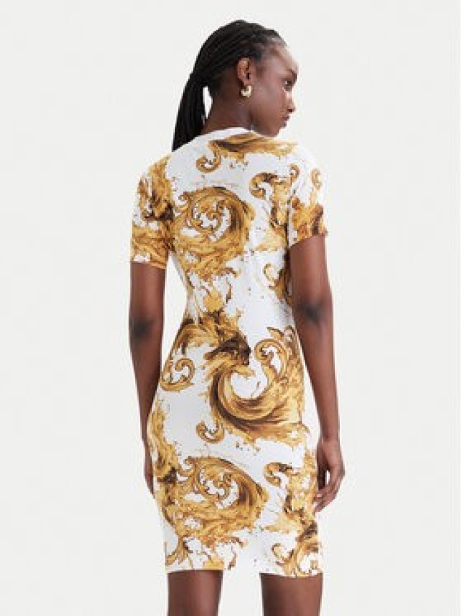 Versace Jeans Couture Sukienka codzienna 80HAO939 JS553 Biały Slim Fit