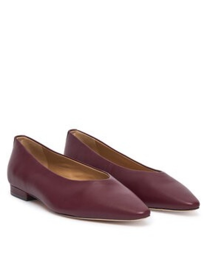 LAUREN RALPH LAUREN Baleriny Audri 802P18411006 Bordowy