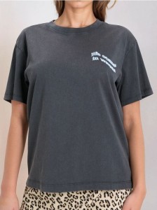 Bawełniana koszulka z napisem - szary