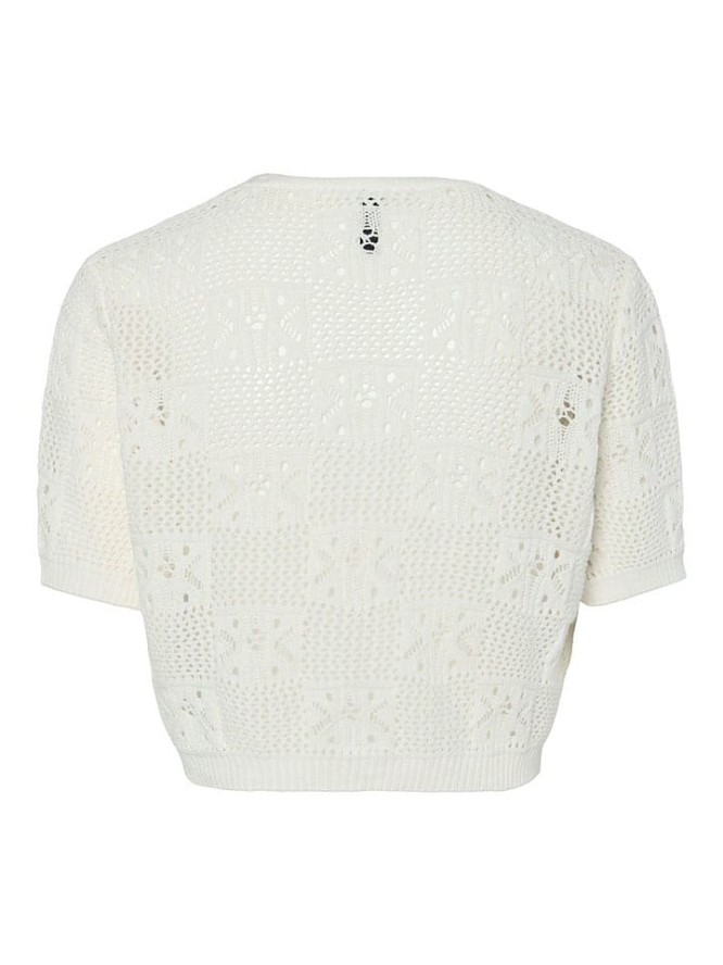 Pieces Bolerko "Tama" w kolorze kremowym rozmiar: S