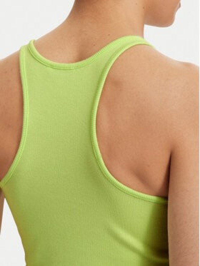 Tommy Jeans Top Racerback DW0DW22264 Zielony jasny Slim Fit