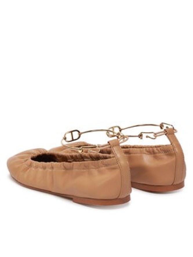 TWINSET Baleriny 251TCP150 Brązowy