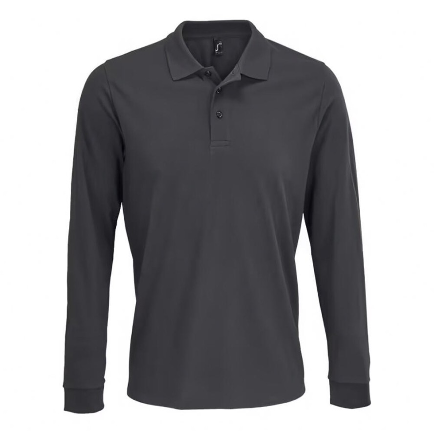 Koszulka Polo Z Długim Rękawem Dla Dorosłych Unisex Polycotton