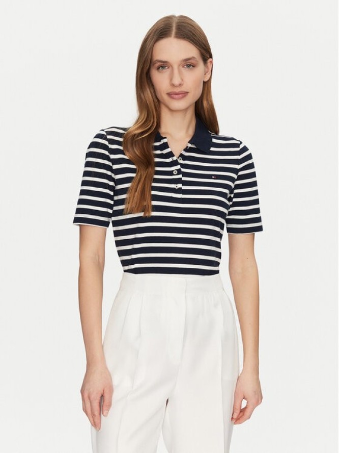 Tommy Hilfiger Polo 1985 WW0WW43224 Granatowy Regular Fit