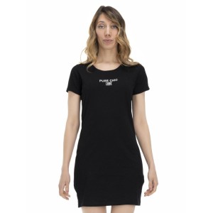 Damski T-shirt maxi w odcieniach ziemi