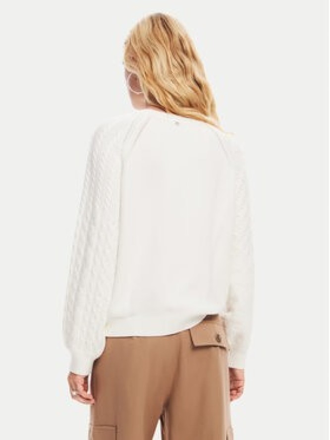 Desigual Sweter Regina 24WWJF35 Biały Regular Fit