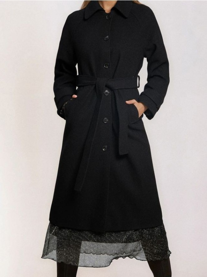 Długi płaszcz - czarny
