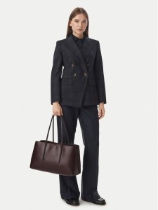 Calvin Klein Torebka Emblem Aop Medium Work Tote LV04F3786G Bordowy