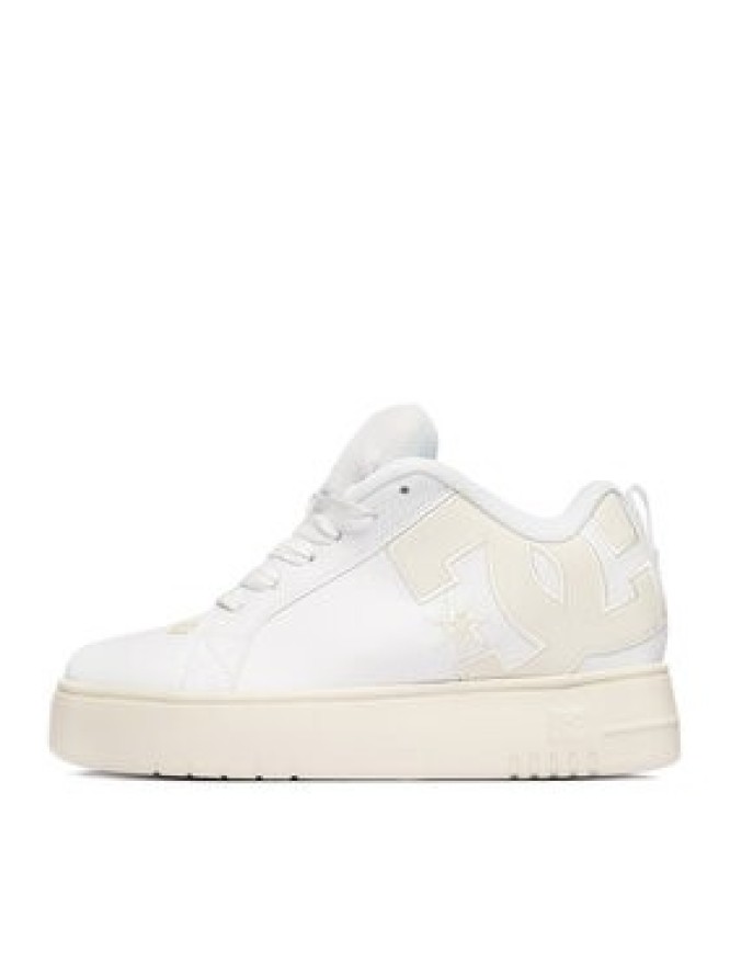 DC Shoes Sneakersy EO-COURT GRAFFIK PLATFORM DC02422102 Biały