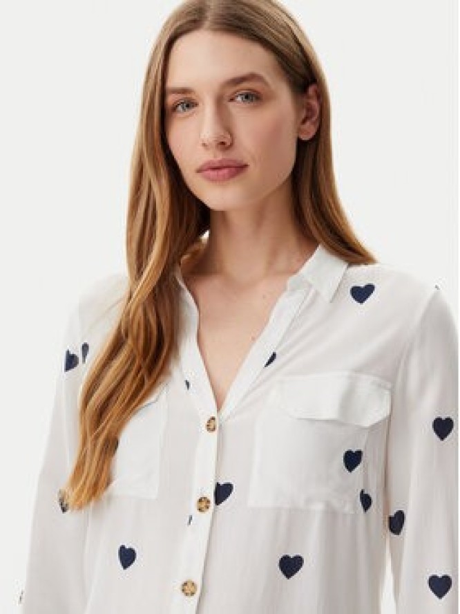 Vero Moda Koszula Bumpy 10275283 Biały Regular Fit