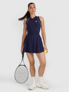 4F Sukienka tenisowa damska - granatowa XS