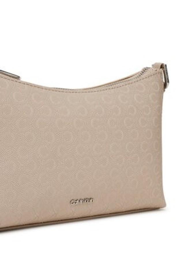 Calvin Klein Torebka Ck Must Aop Conv Logo Jqd Strap LV04F3099G Beżowy