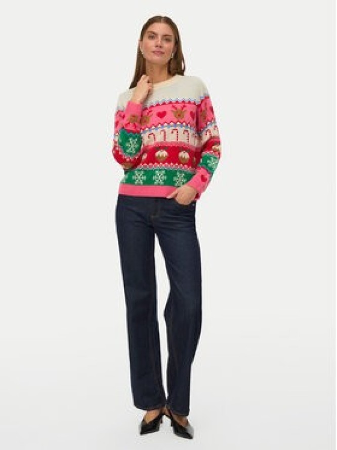 Vero Moda Sweter New Christmas 10334011 Kolorowy Regular Fit