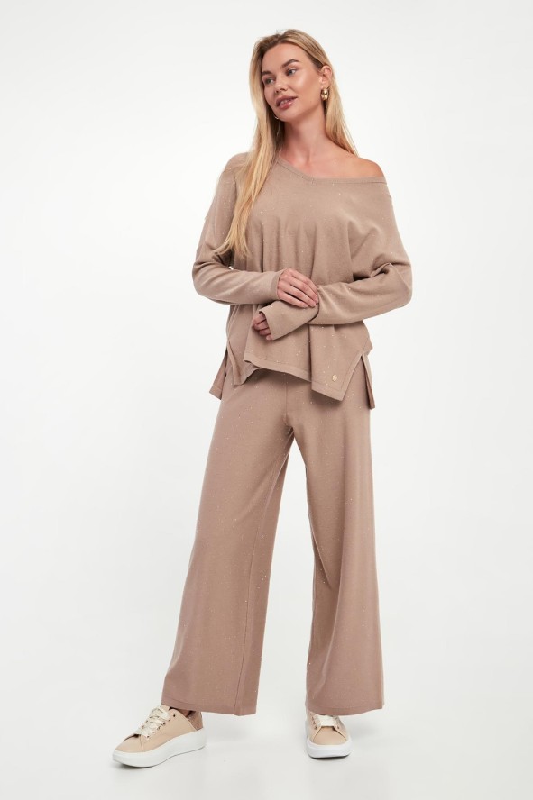 Sweter damski z cekinami JOSEPH RIBKOFF