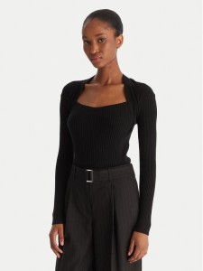 ACCESS FASHION Sweter 54-8048 Czarny Slim Fit