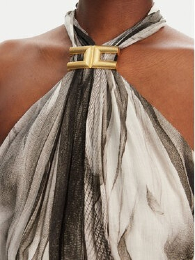 Elisabetta Franchi Sukienka letnia ABR4752E2 E84 Czarny Regular Fit