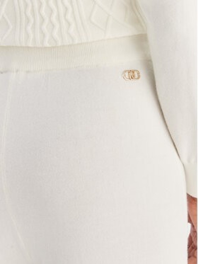 Liu Jo Spodnie materiałowe TF5041 MS75L Écru Regular Fit