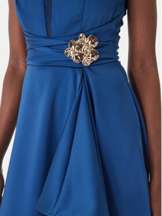 Rinascimento Sukienka koktajlowa CFC0127853003 Niebieski Slim Fit