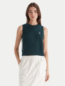 adidas Top adicolor JW4993 Zielony Regular Fit