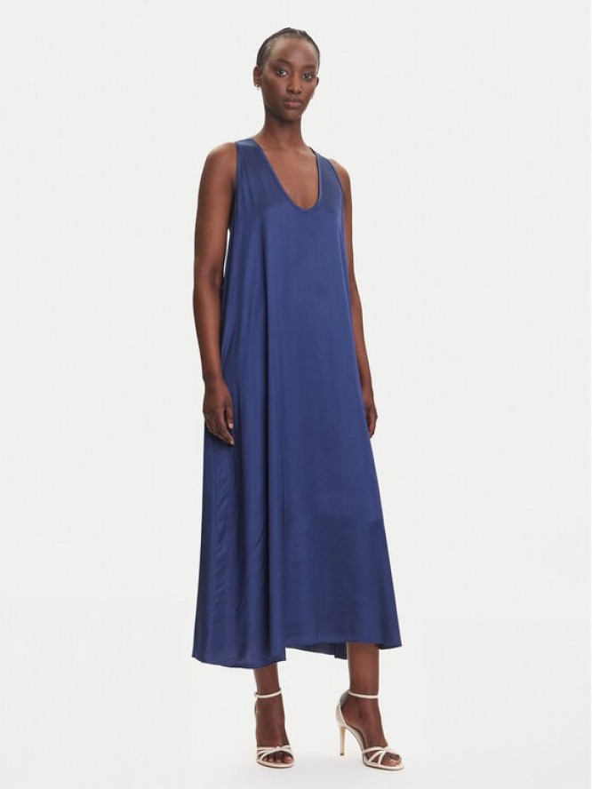 Fracomina Sukienka letnia FS25SD3005W64101 Granatowy Relaxed Fit