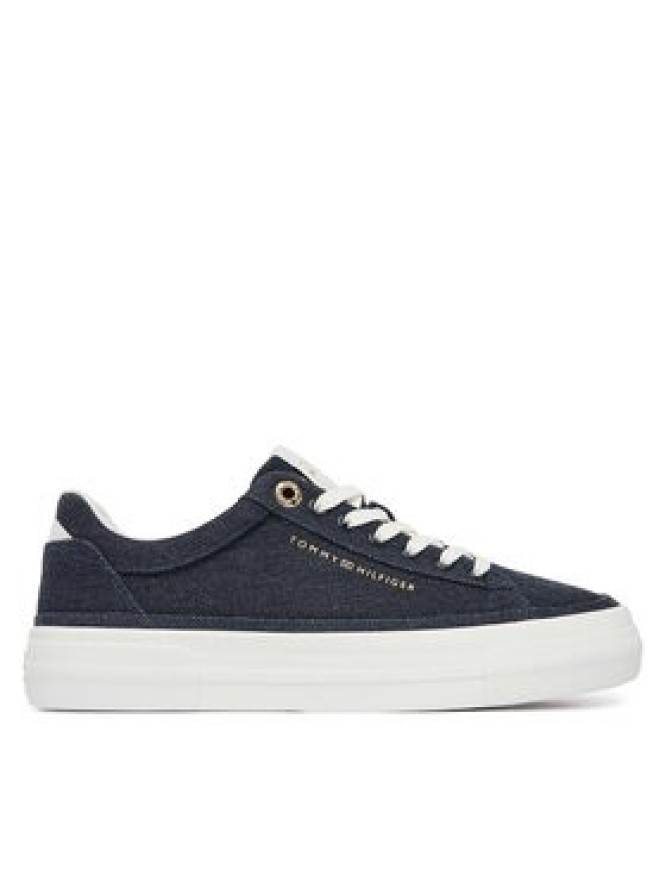 Tommy Hilfiger Tenisówki Th Foxing Platform Washed Canvas FW0FW09172 Niebieski