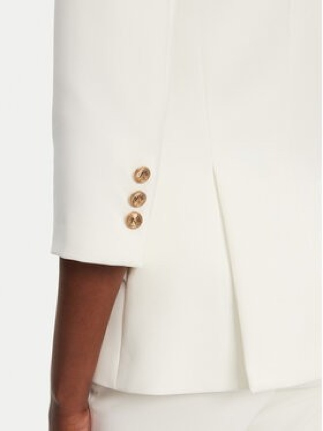 Elisabetta Franchi Marynarka GI-164-52E2-V640 Biały Regular Fit