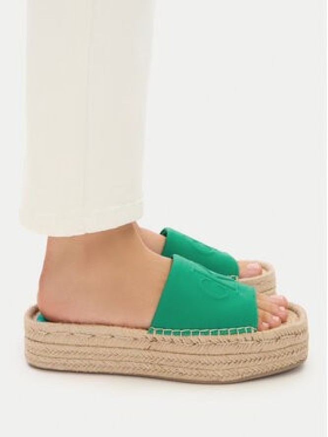 Calvin Klein Klapki Ebeth HW0HW02894 Zielony