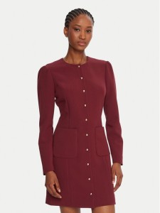 French Connection Sukienka koktajlowa 71ZEU Bordowy Regular Fit