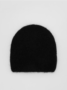 Czapka z wełną alpaki - czarny