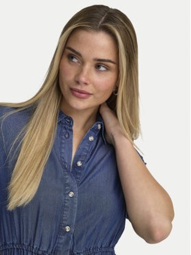 ONLY Sukienka jeansowa Charis 15363971 Granatowy Regular Fit