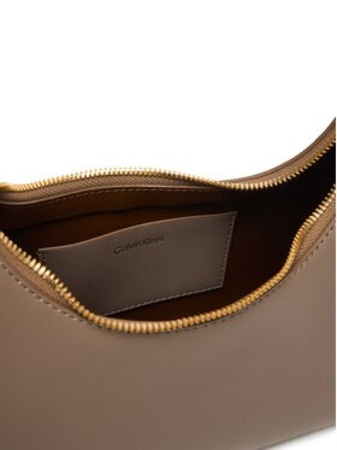 Calvin Klein Torebka Foil Logo Conv Shoulder Bag LV04F3272G Beżowy