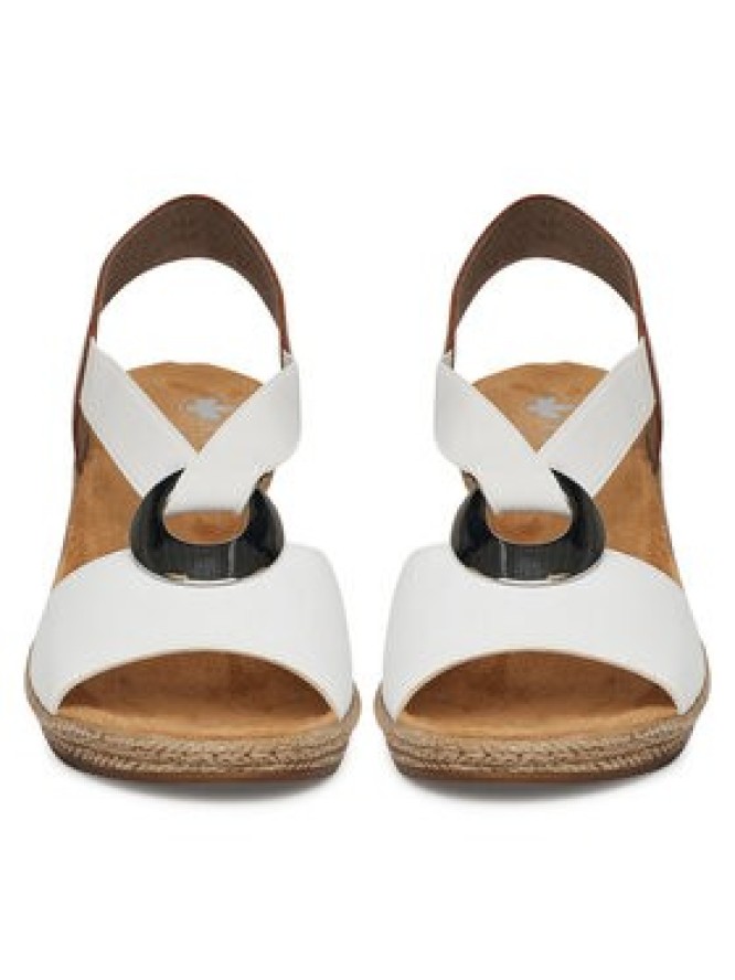 Rieker Sandały 624H6-81 Biały