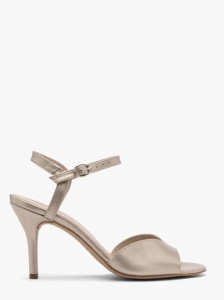 Platynowe sandały damskie na szpilce