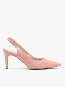 Różowe czółenka typu slingback