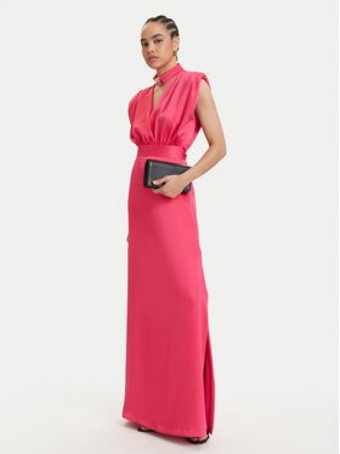 ACCESS FASHION Sukienka wieczorowa 63-3309-122 Koralowy Regular Fit