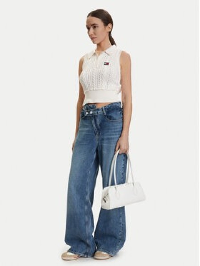 Tommy Jeans Sweter DW0DW22318 Biały Regular Fit