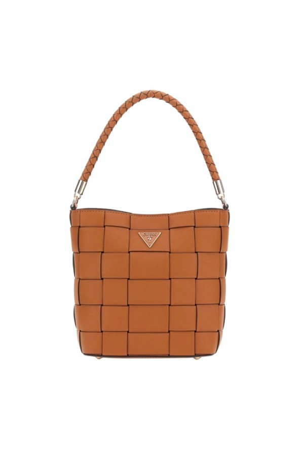 GUESS Brązowa torebka damska Maylee Bucket
