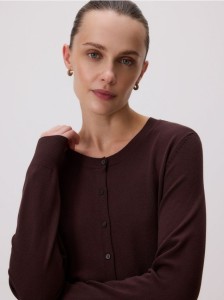 Kardigan z wiskozą - brązowy