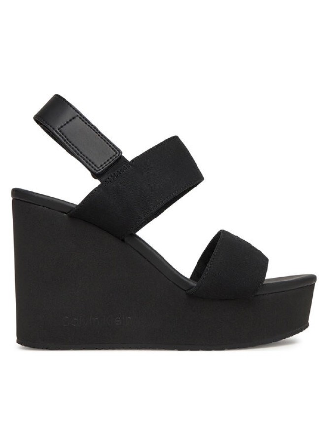 Calvin Klein Jeans Sandały Wedge Sandal Webbing In YW0YW01790 Czarny