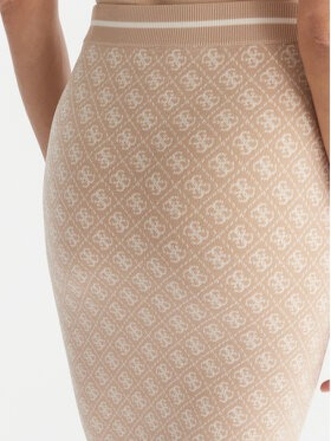 Guess Spódnica ołówkowa W4BD53 Z37K0 Beżowy Regular Fit