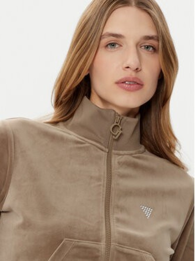 Guess Bluza V3BQ22 KBXI2 Brązowy Regular Fit