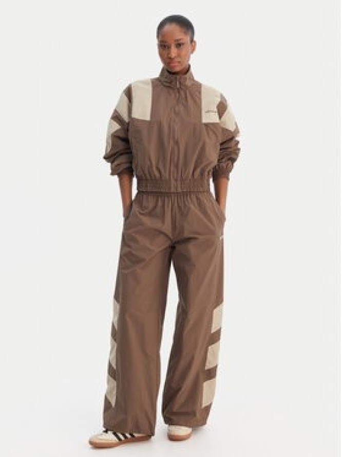 adidas Spodnie dresowe Blocked Washed KD8790 Brązowy Loose Fit