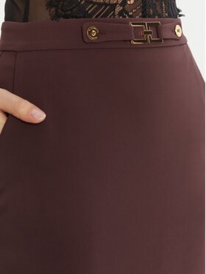 Elisabetta Franchi Spódnica ołówkowa GO-137-56E2-V320 Bordowy Regular Fit