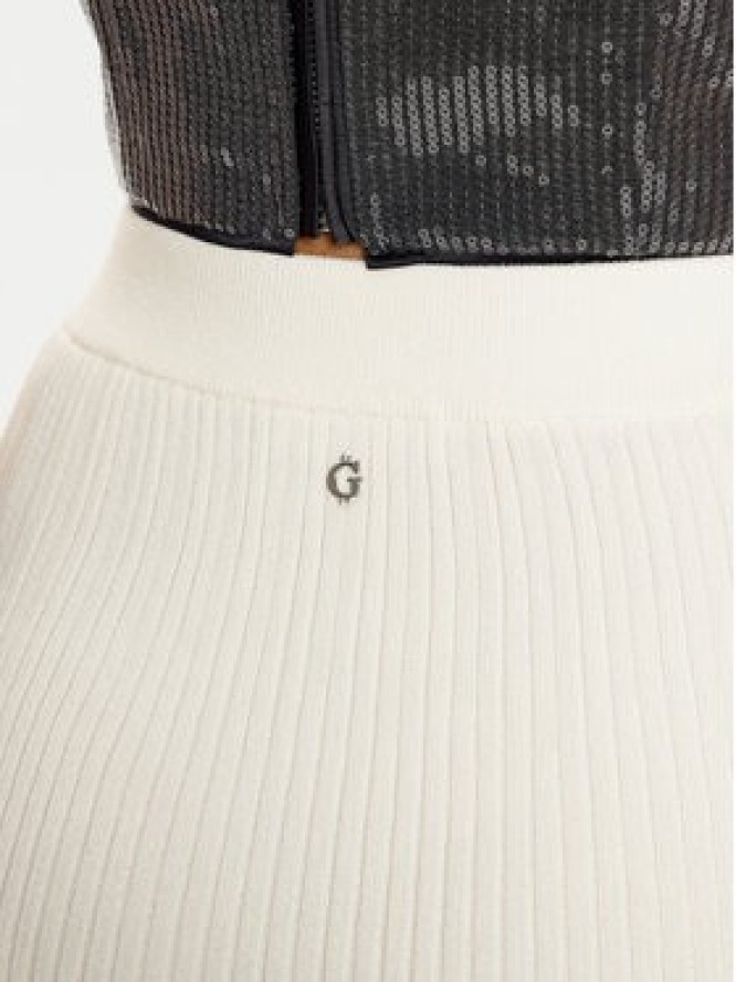 Guess Spódnica ołówkowa W5RD83 Z2Y50 Écru Slim Fit