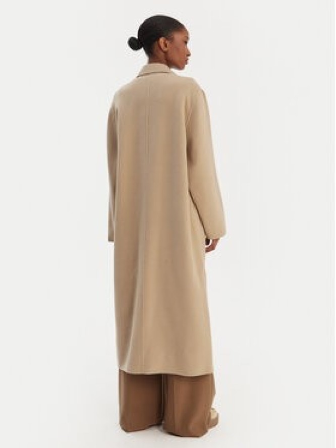 Weekend Max Mara Płaszcz wełniany Galosce 2615011021 Beżowy Relaxed Fit