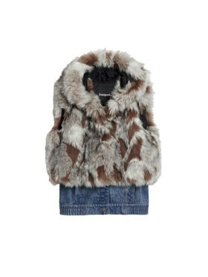 Desigual Bezrękawnik Bunny 25WWEW57 Beżowy Regular Fit