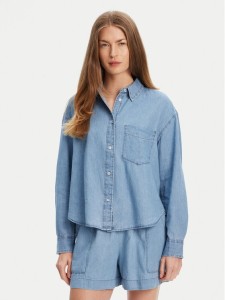 United Colors Of Benetton Koszula jeansowa 5DHJDQ07U Granatowy Regular Fit